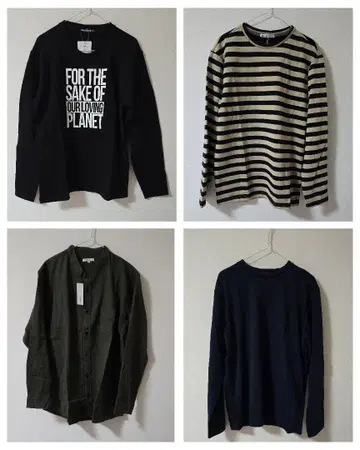 남성용 상의 긴팔 묶음 판매 LL 세트