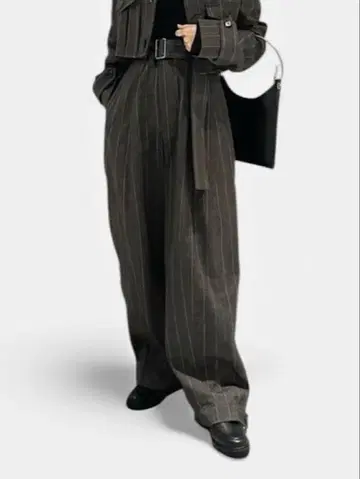 INSCRIRE / 아스크리아 스트라이프 와이드 팬츠 38