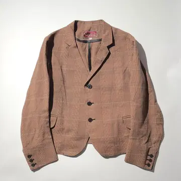 NEMETH 변형 체크 자켓 네메스 짧은 기장 테일러드 자켓