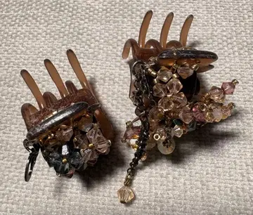 COMPLEXS BIZ 스와로브스키 꽃 모티브 트윈 빗