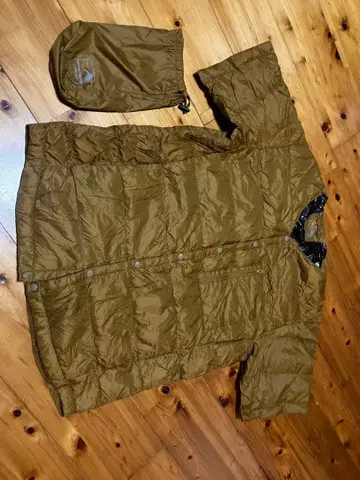 워크맨 워셔블 퓨전 다운 L 브라운 반팔 수납 봉투 포함