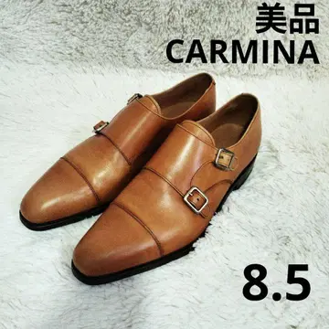 [컨디션 최상] CARMINA 카르미나 더블 몽크 카멜 8.5
