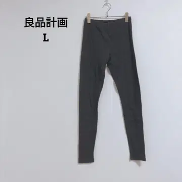 무인양품 레깅스 팬츠 면 혼방 이너 스트레치 허리밴딩 L