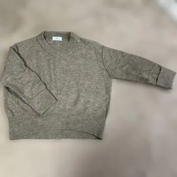 ADAM ET ROPE 베이지 V넥 니트