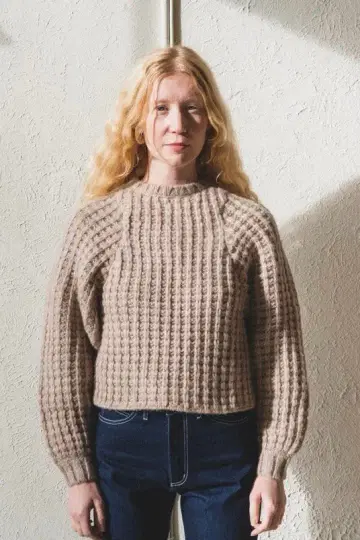 SHAINA MOTE 베이지 니트 S 샤이 나모트 알파카 니트