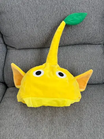 노랑 피크민 코스튬 모자