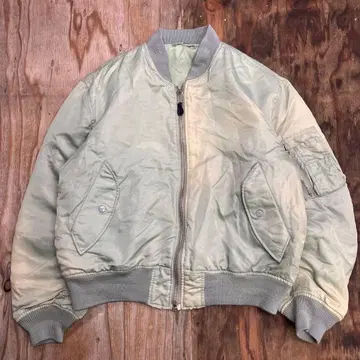90s MA-1 귀 페이드 단장 자켓 그린 TALON vintage