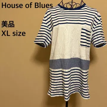 [새상품급] House of Blues/반팔 티셔츠/보더/디자인