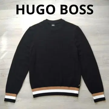 [휴고보스] 크루넥 코튼 100% 긴팔 스웨터