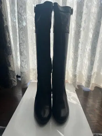 OTA 블랙 롱 부츠 37