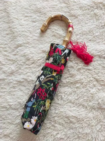 미사용 케이타 마루야마 접이식 우산 중화권 서커스 패턴