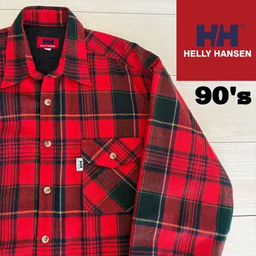 90s HELLY HANSEN 체크 셔츠 자켓 L 사이즈 구제 의류