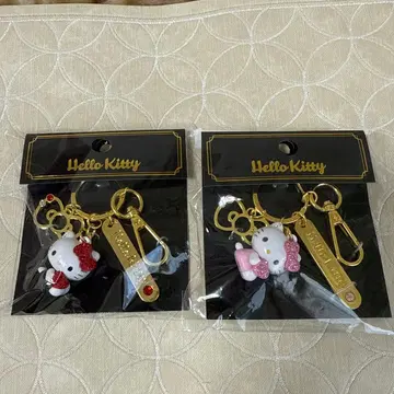 헬로키티 스톤 장식 키링 레드 키티 산리오 핑크 2개