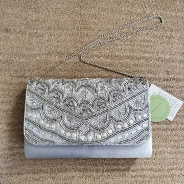 NOCTILUCA 숄더백 클러치백 실버 여분 비즈