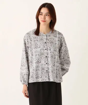 V넥 블라우스/리버티 프린트 Afternoon Tea LIVING