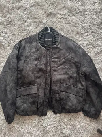 Desigual 노카라 자켓 S 블랙/그레이