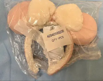 디즈니 해외 머리띠 복슬복슬 복슬복슬 핑크 미니