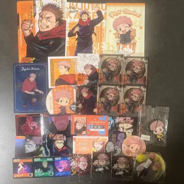 주술회전 이타도리 유우지 명함 카드, 스티커, 캔뱃지 외 굿즈 묶음 판매