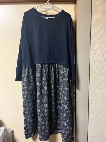 atelier momo&momo 네이비 꽃무늬 원피스