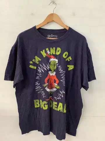 12.1 A185T 닥터 수스 티셔츠 프린트 반팔 네이비 XL