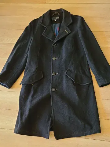 Armani Jeans 블랙 울 피 코트