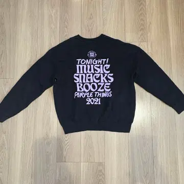 PURPLE THINGS 트레이닝복 맨투맨 L 블랙 퍼플