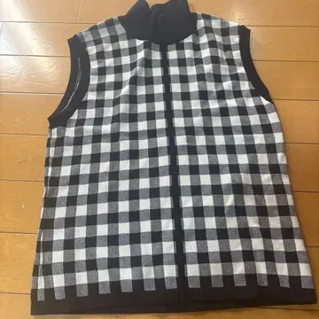 Diagram 체크 무늬 니트 하이넥