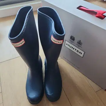 미사용 새상품 HUNTER 장화 네이비 EU37 23.5cm