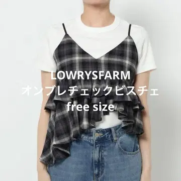 LOWRYS FARM 옴브레 체크 뷔스티에