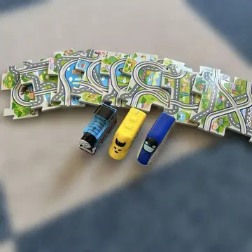 패널월드 기차 3대와 레일 세트