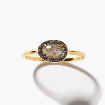 미디엄 래브라도 라이트 파베 다이아몬드 반지 11호