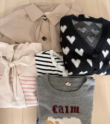 가을 겨울 의류 묶음 판매 5점