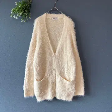 저니 서울[F] 고급 내추럴 보송보송 샤기 니트 가디건