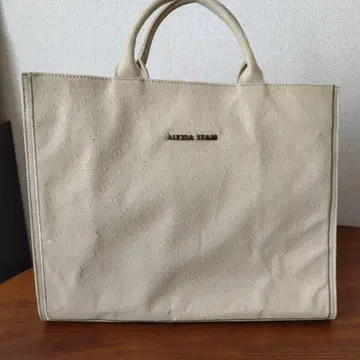 ALEXIA STAM 로고 토트백 베이지