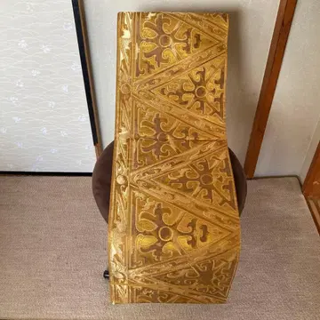 골드 컬러 꽃 무늬 후쿠로 오비