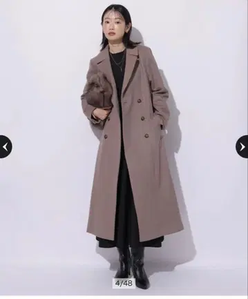 마이 스트라다 Mystrada 백 볼륨 코트 모카 36