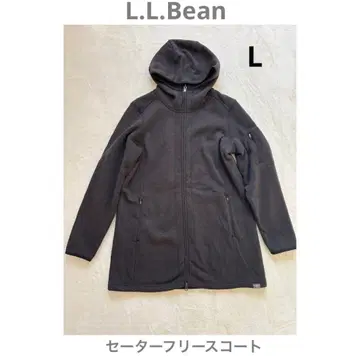 [ L ] 엘엘빈 스웨터 플리스 코트 빅 사이즈 블랙 L.L.Bean