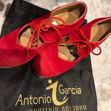 Antonio Garcia 빨간색 스웨이드 신발