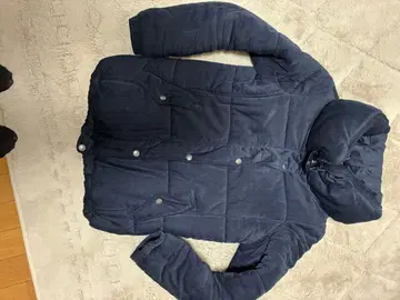 새상품 ELLE 다운 자켓 코듀로이 사이즈 40 네이비