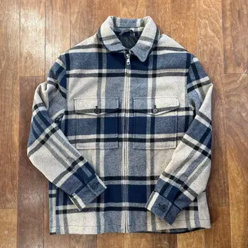 새상품급 체크 울 혼방 자켓 H&M 남성용 아우터 M