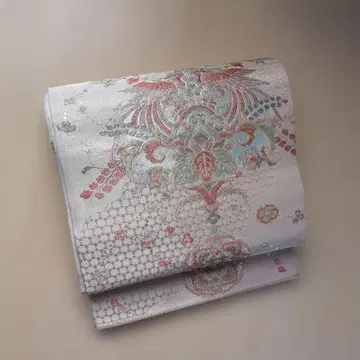 고급 후쿠로 오비 금실 자수