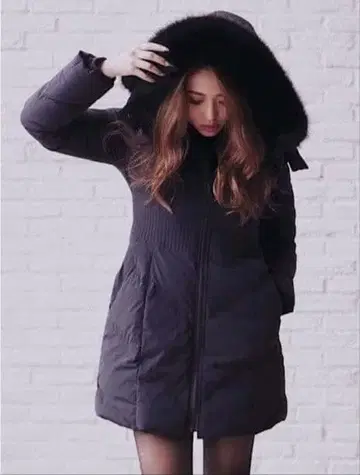 rienda 페이크 퍼 스트레치 다운 리엔다 S