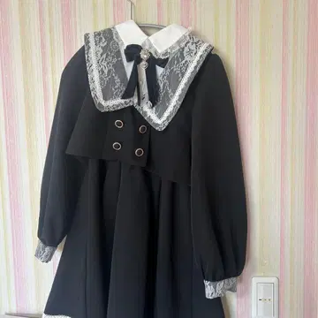 ROJITA 블랙 미니 원피스 긴팔