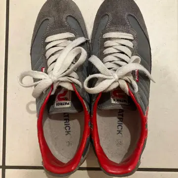 PATRICK 스니커즈 그레이/레드 36