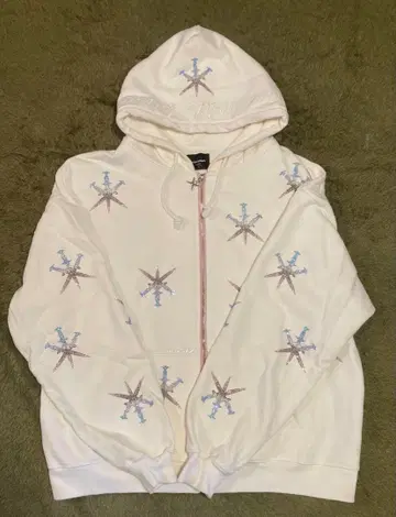 [ 정품 새상품급 ] UNKNOWN 화이트 후드티 XL