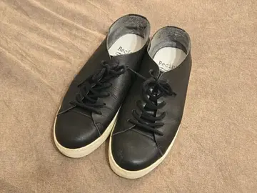 가죽 스니커즈 Recipe 블랙 23.5cm