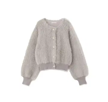 프로포션 비쥬 버튼 롱 페더 가디건