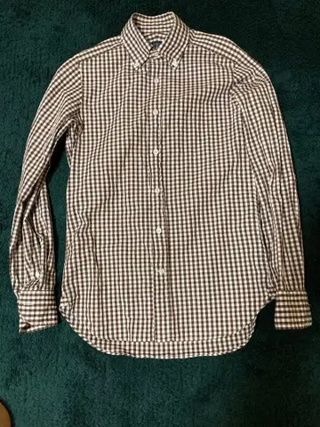 BEAMS f 체크 무늬 버튼 다운 셔츠 S 사이즈