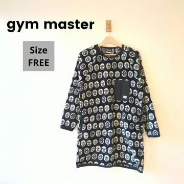 짐 마스터 해피 페인트 보아 원피스 튜닉 블랙