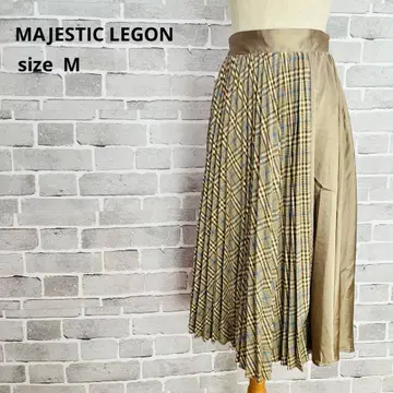 진심 플리츠 체크 절개 스커트 M 가을 겨울 레트로 B188